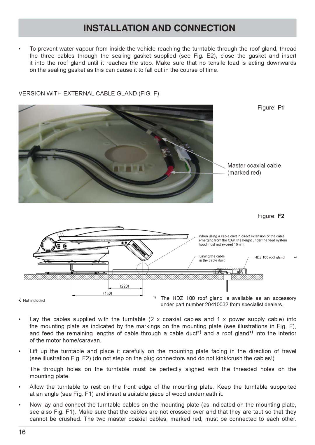 Kathrein cap910 manual Version with External Cable Gland FIG. F 