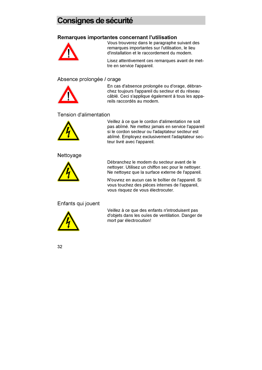 Kathrein DCM 42 I, DCM 32 manual Consignes de sécurité, Remarques importantes concernant lutilisation 