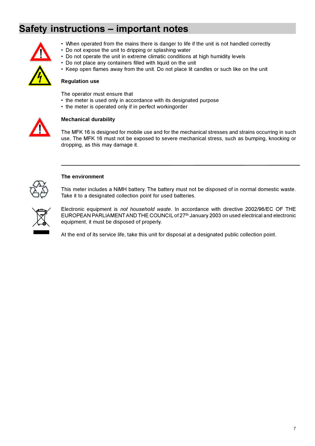 Kathrein MFK 16 manual Regulation use 