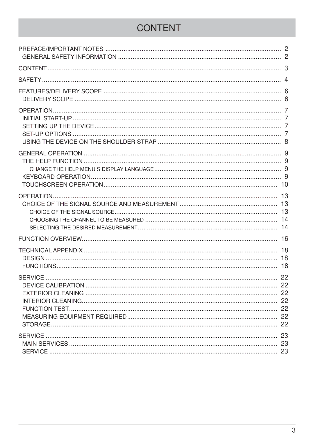 Kathrein MSK 200/S2 user manual Content 