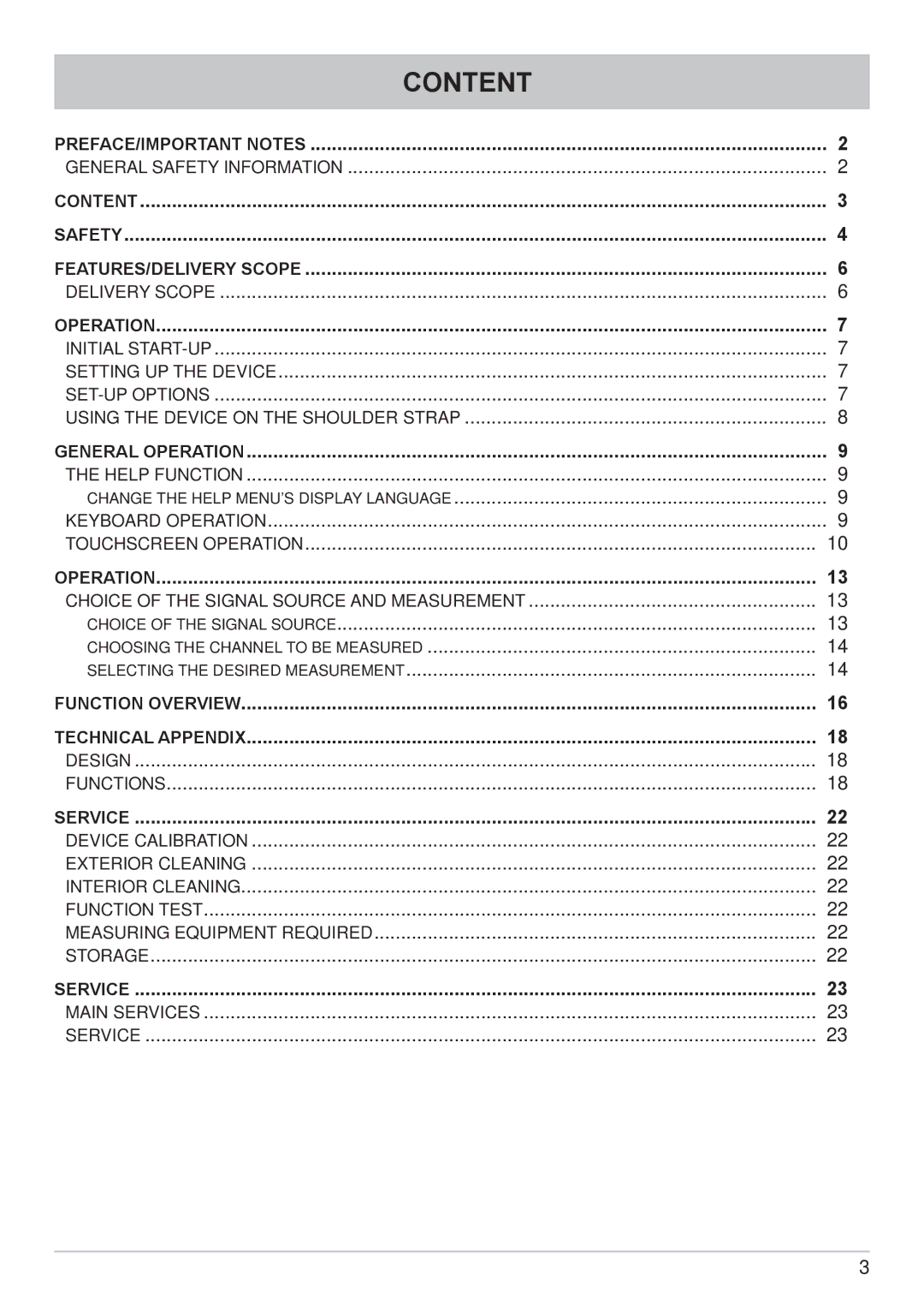 Kathrein MSK 200/S2 user manual Content 