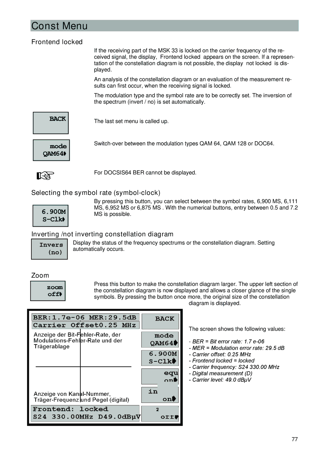 Kathrein 9986492, MSK 33 manual Inverting /not inverting constellation diagram, Zoom 