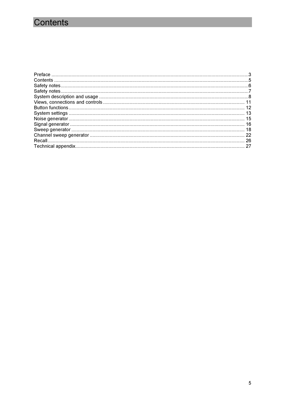 Kathrein MVG 10 manual Contents 