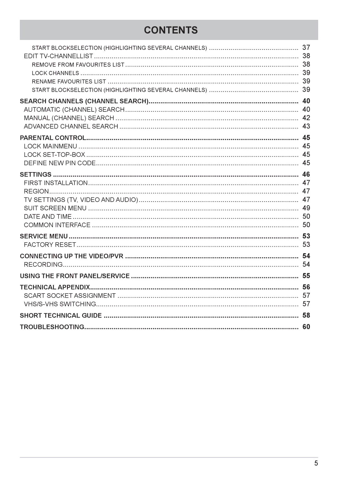 Kathrein UFC 662sw manual Remove from Favourites List 