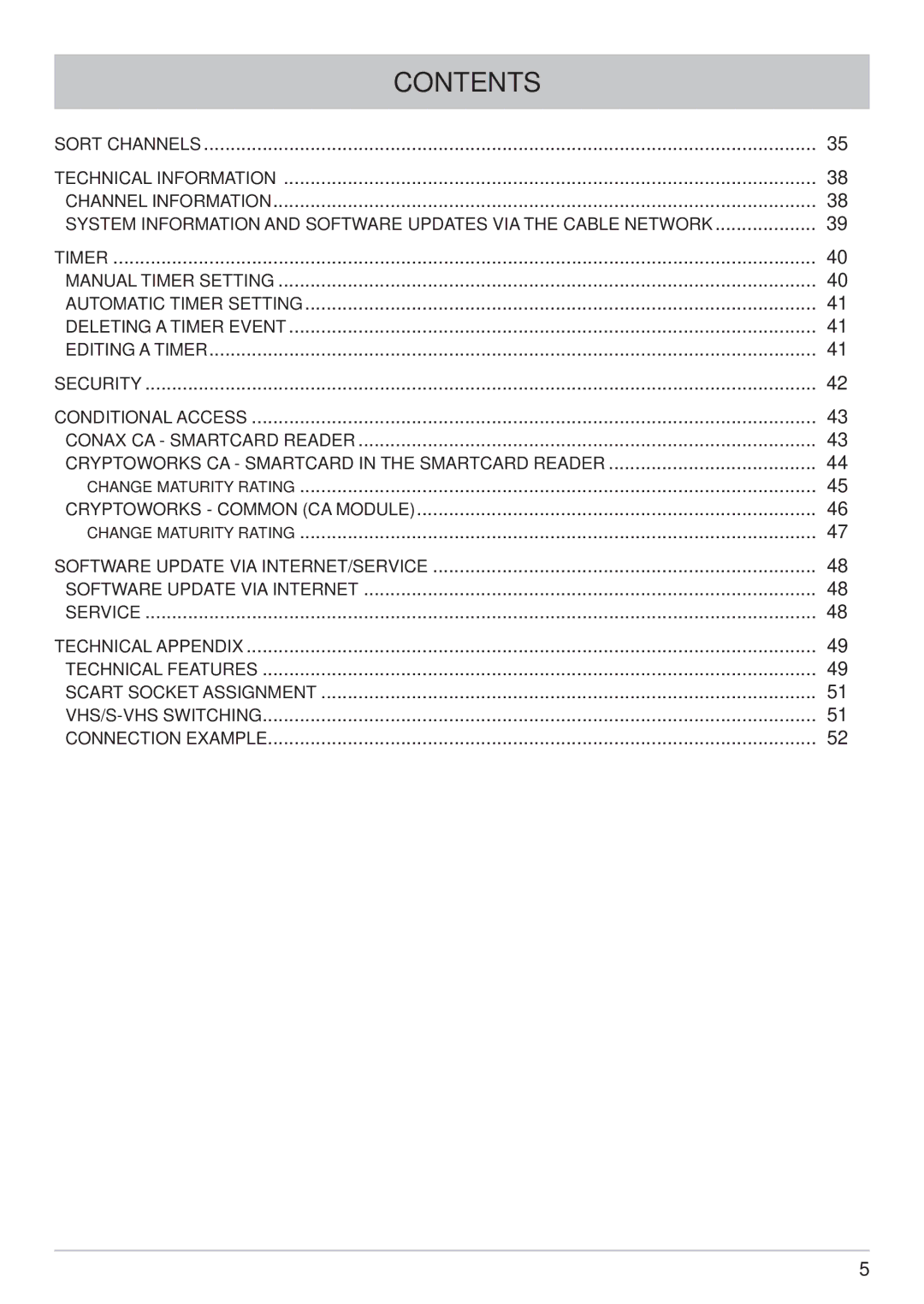 Kathrein UFC 762sw, UFC 762si manual Change Maturity Rating 