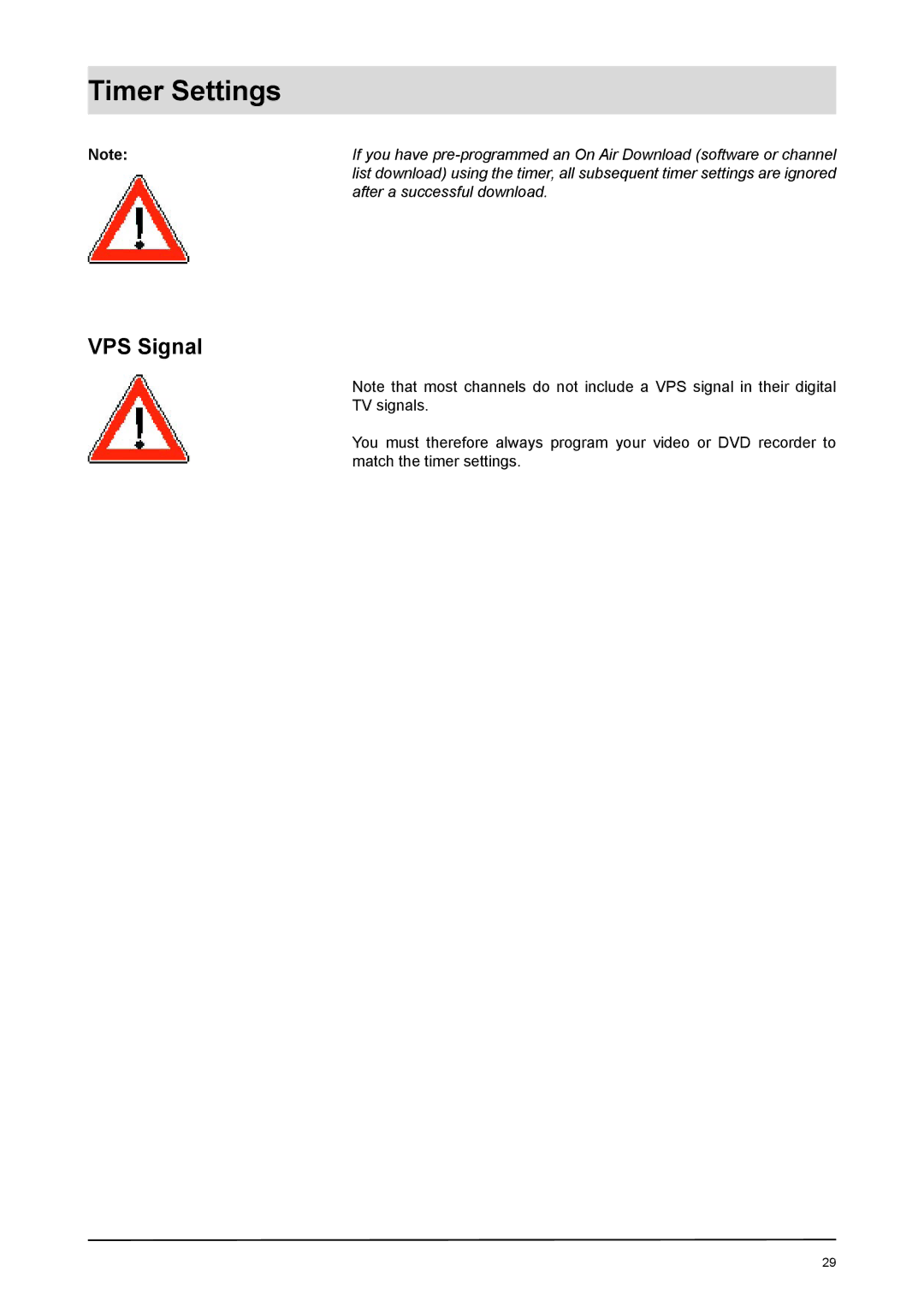 Kathrein UFD 170 manual VPS Signal 