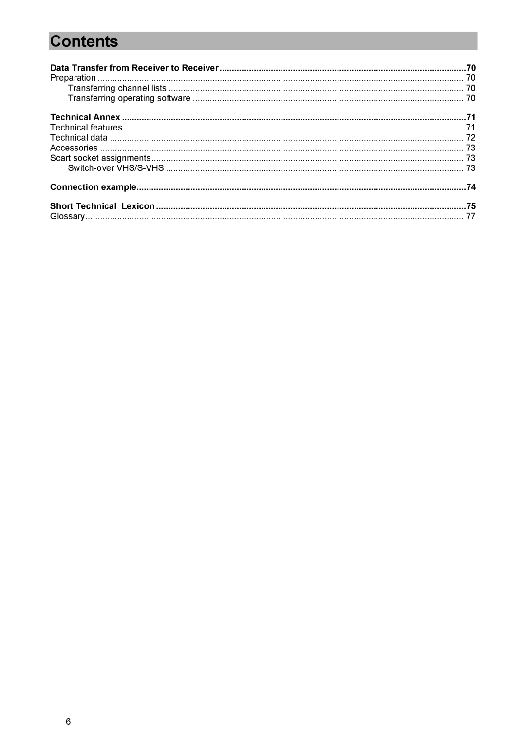 Kathrein UFD 540 manual Data Transfer from Receiver to Receiver, Technical Annex 