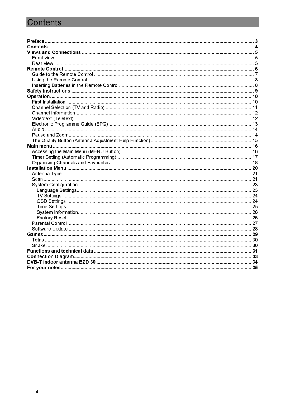 Kathrein UFE 370/S manual Contents 