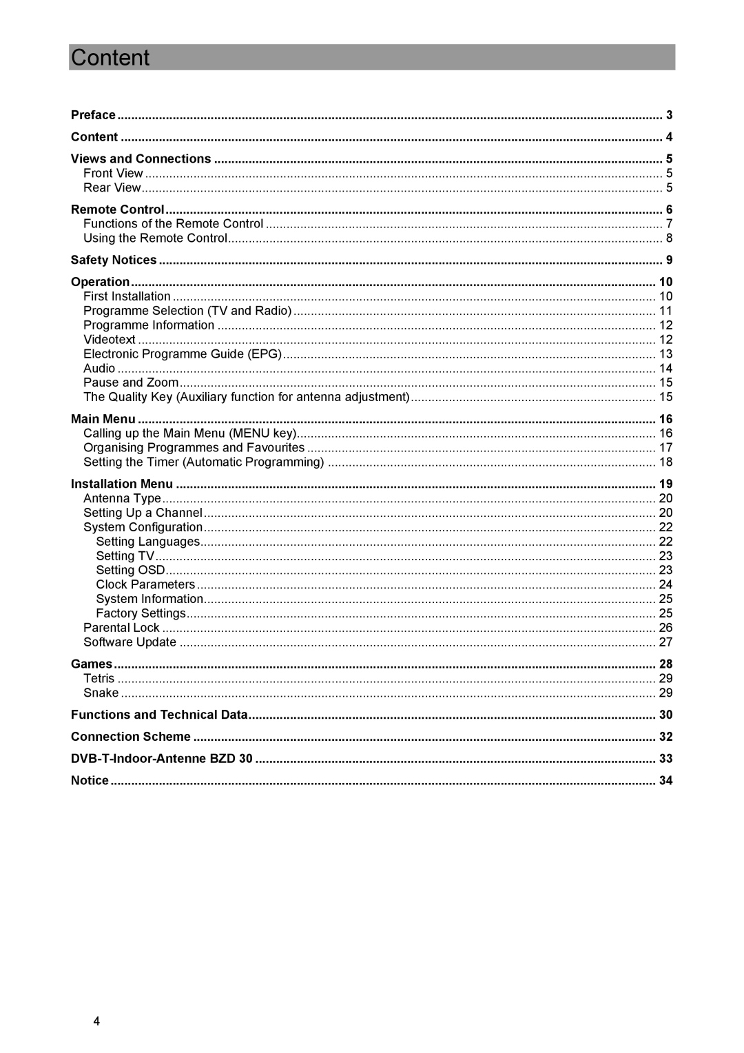 Kathrein UFE 371/S manual Content, Safety Notices Operation 