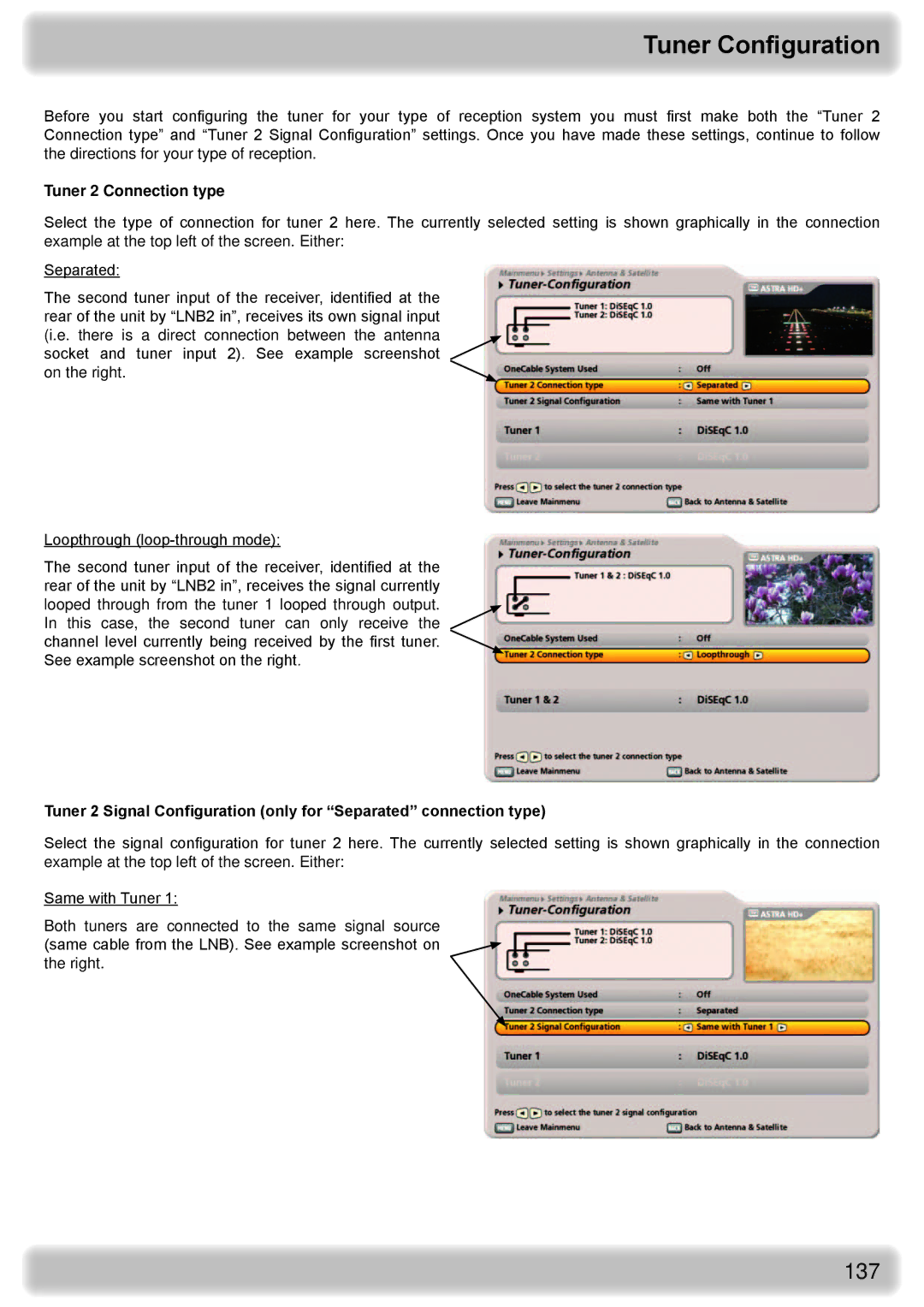 Kathrein UFS 922 sw, UFS 922 si manual 137 