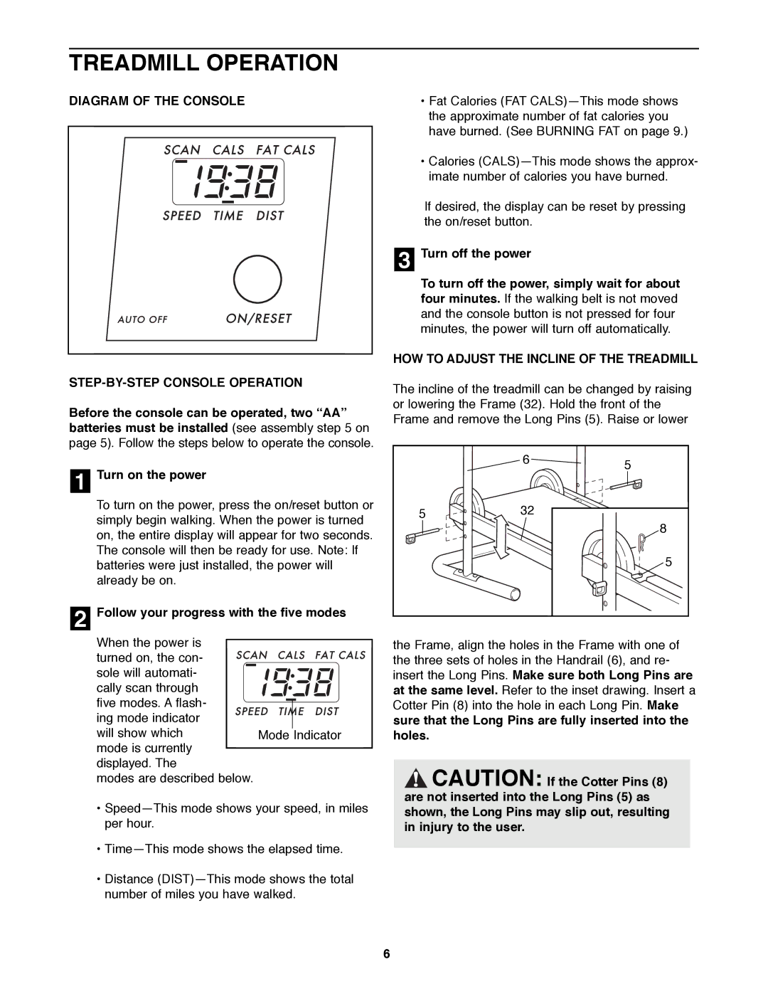 Kathy Ireland Home WLTL23180 manual Treadmill Operation, Diagram of the Console, STEP-BY-STEP Console Operation 