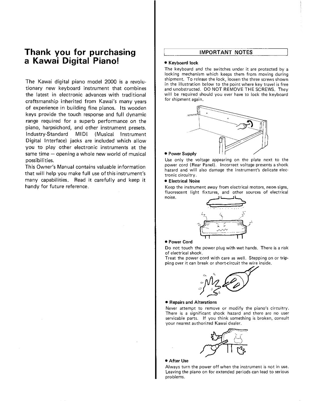 Kawai 2000 manual 