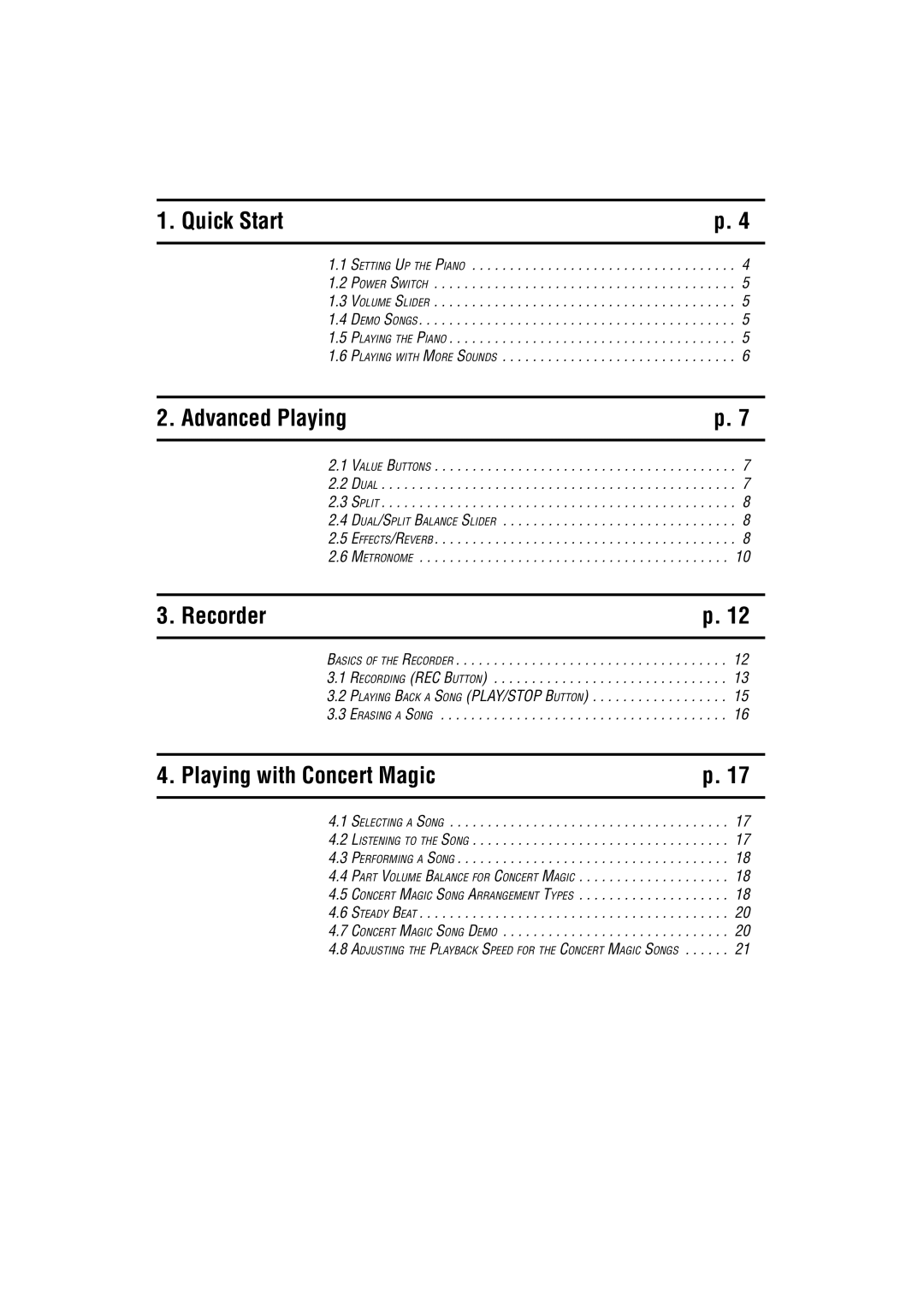 Kawai CA-X manual Advanced Playing 