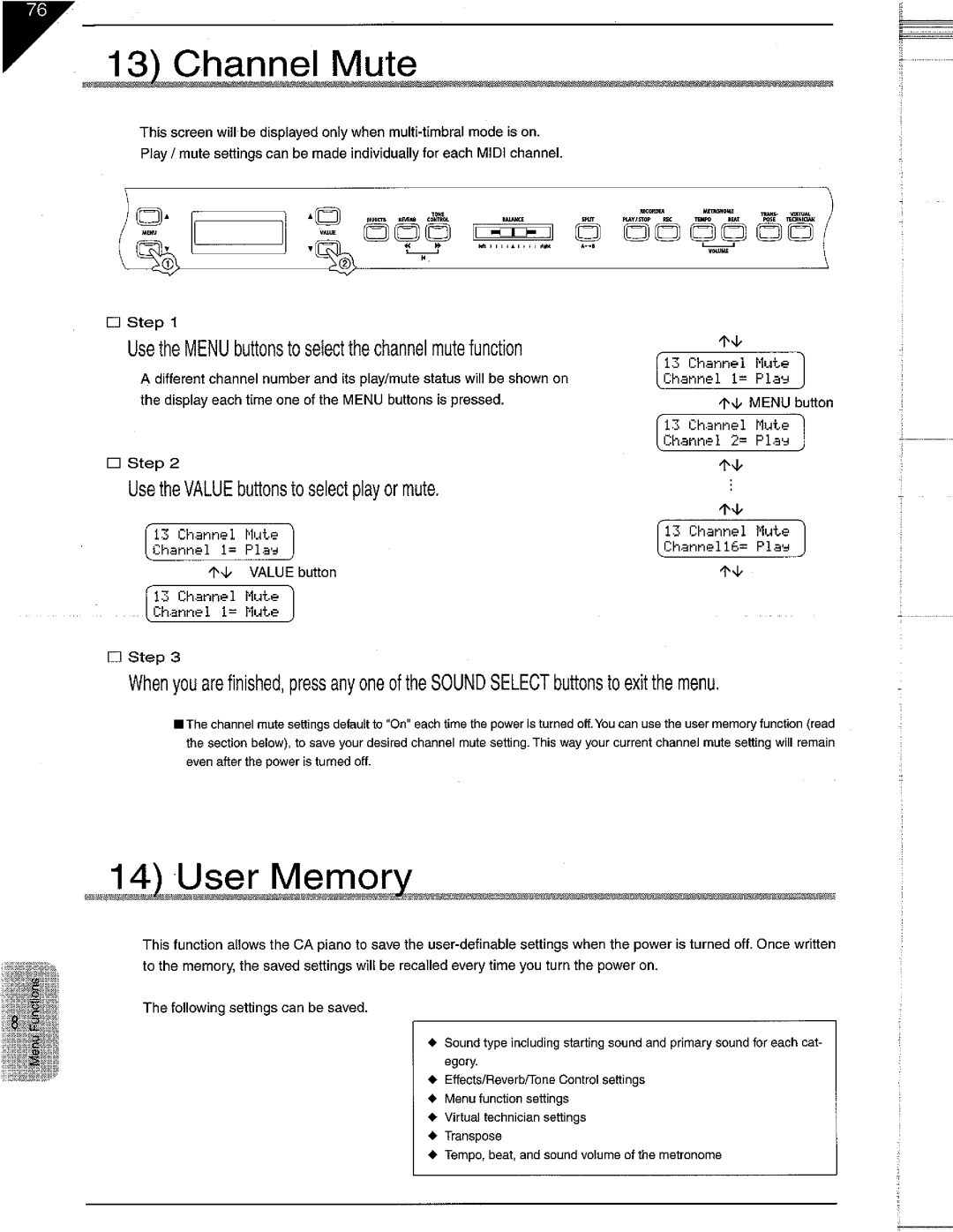 Kawai CA91, CA71, CA51 manual 