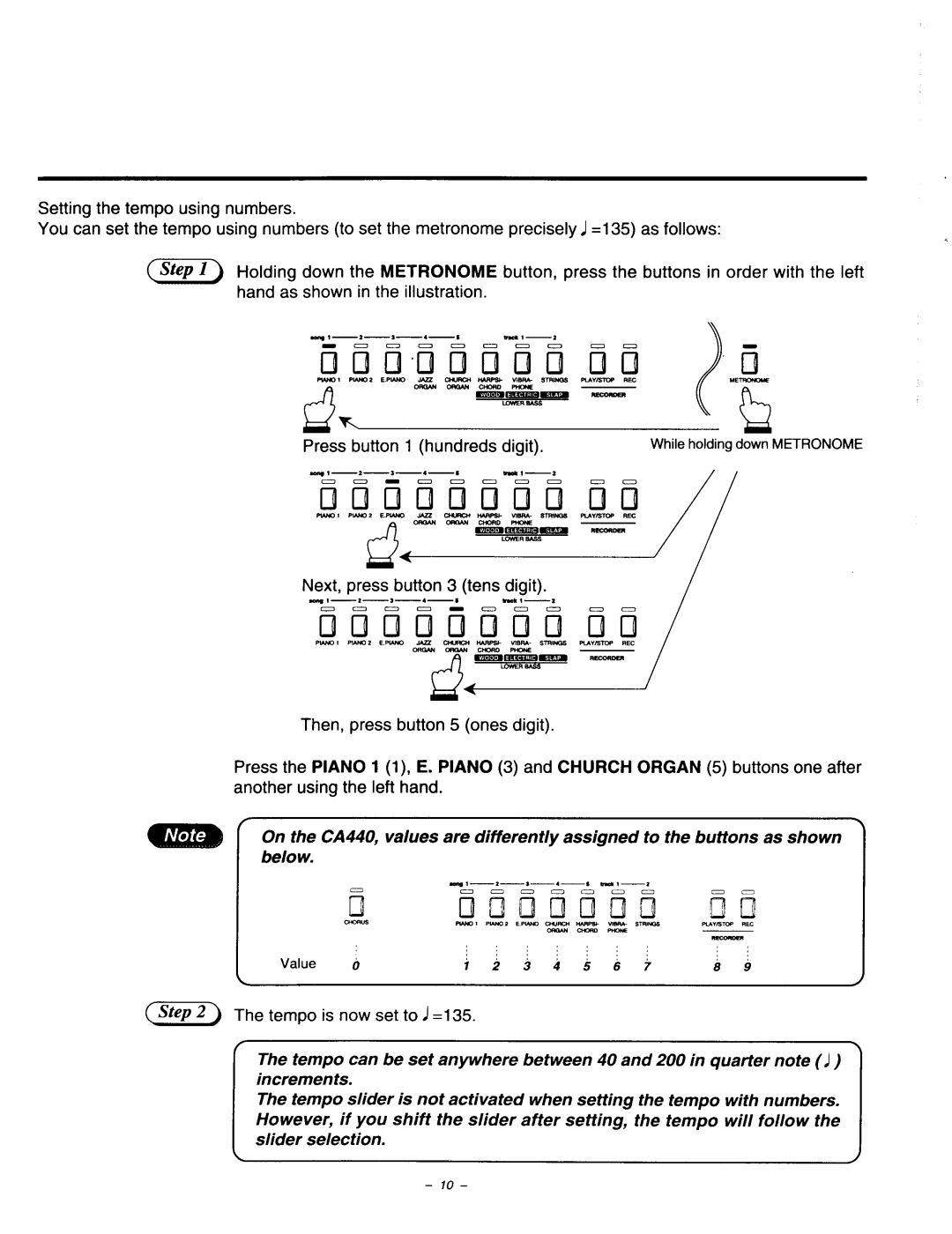 Kawai CA440, CA840, CA640 manual 