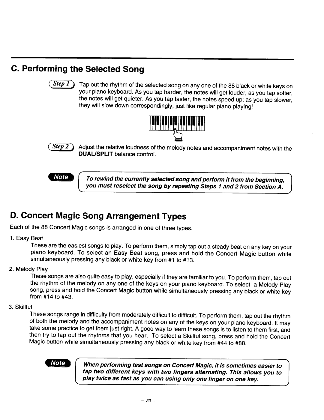 Kawai CA840, CA640, CA440 manual 