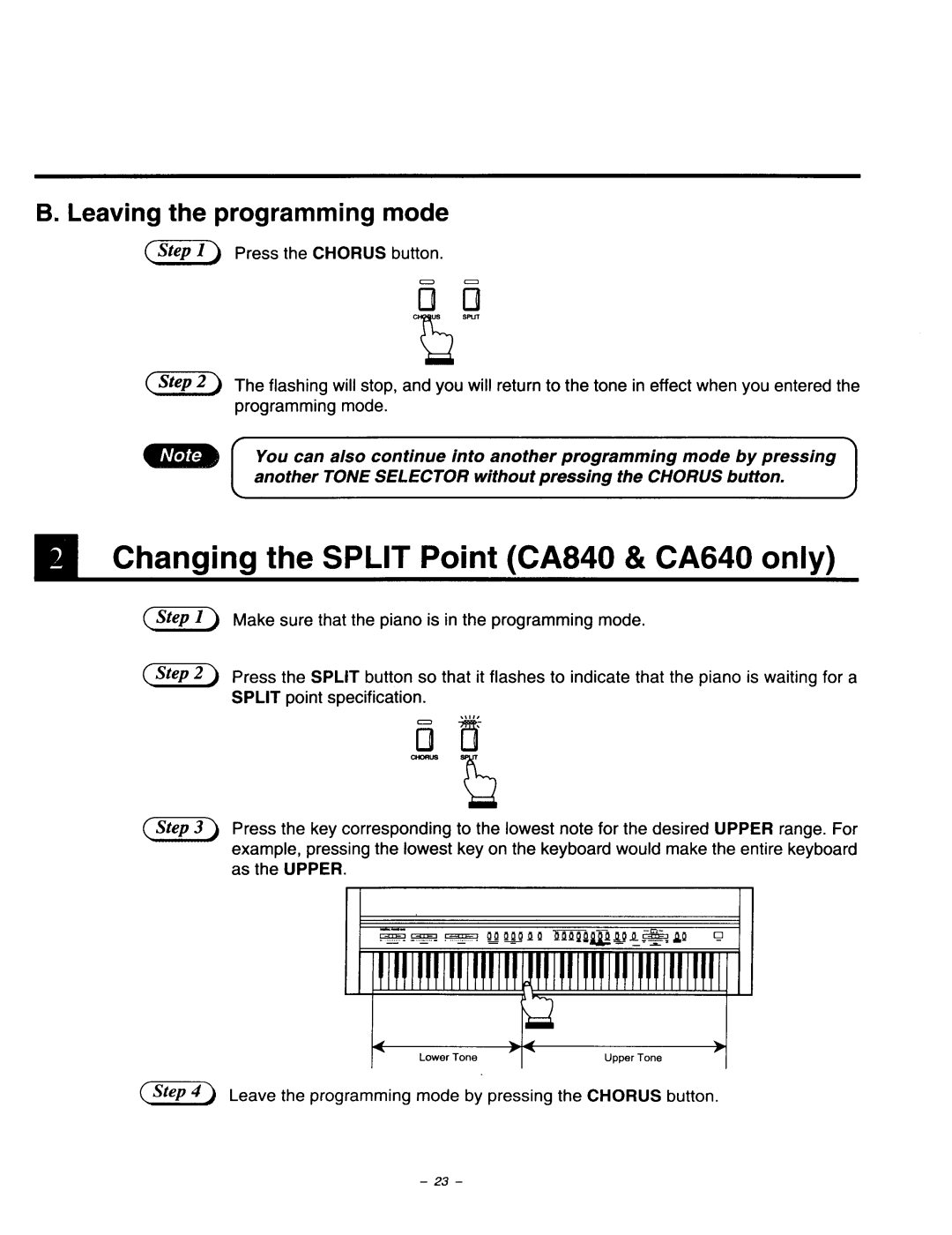 Kawai CA840, CA640, CA440 manual 