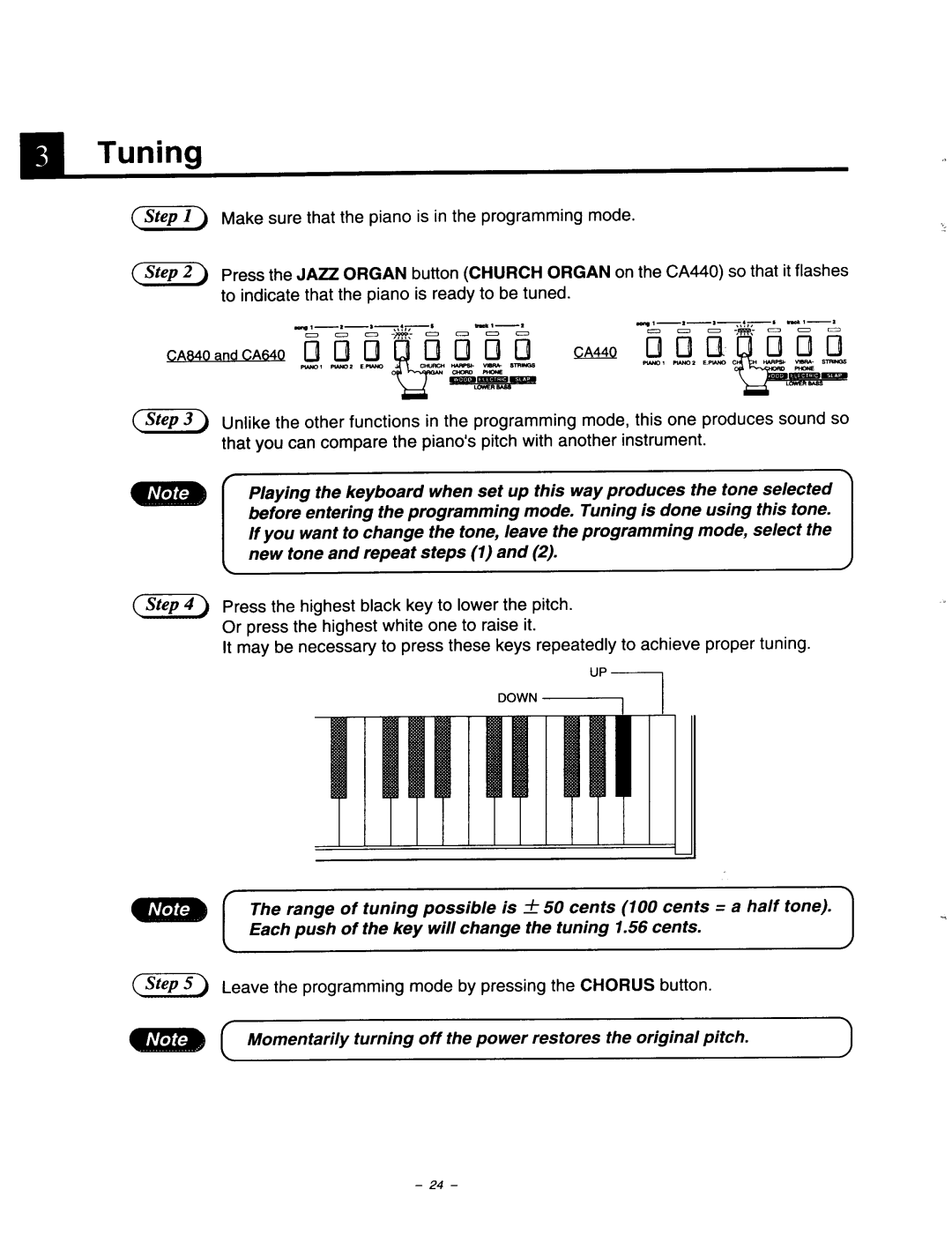 Kawai CA640, CA840, CA440 manual 