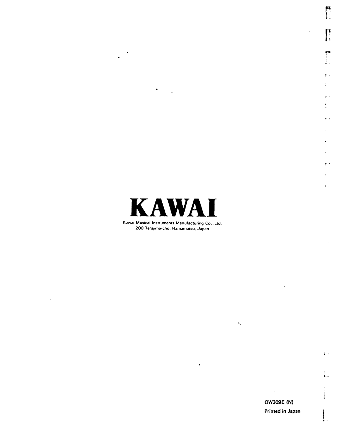 Kawai CA840, CA640, CA440 manual 