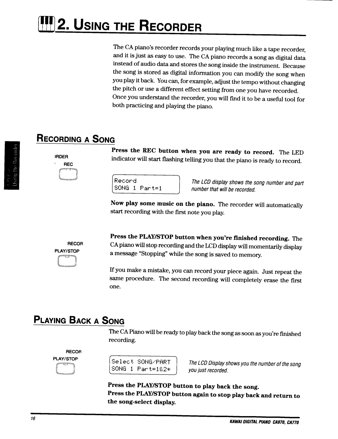 Kawai CA970, CA770 manual 