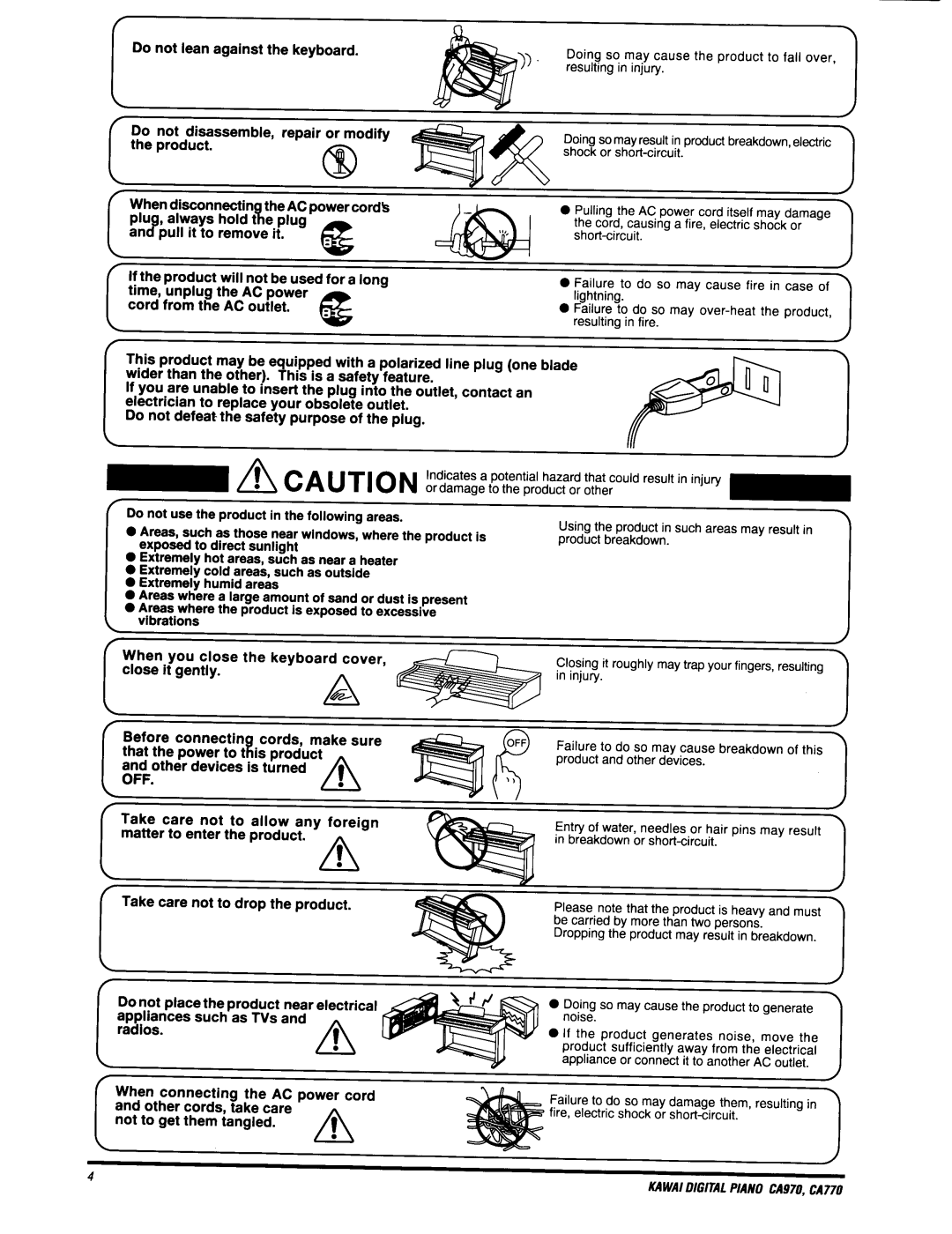 Kawai CA970, CA770 manual 