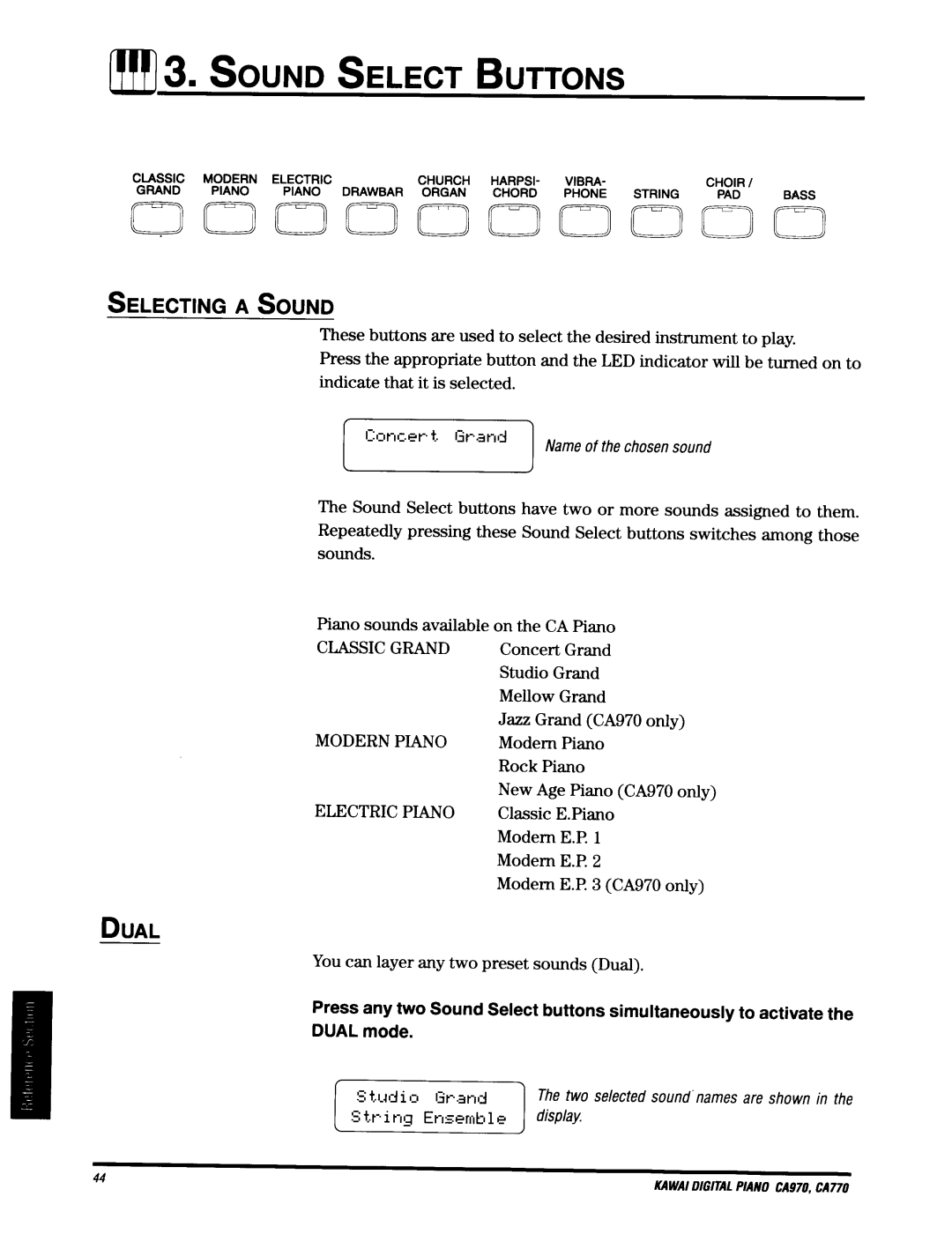 Kawai CA970, CA770 manual 