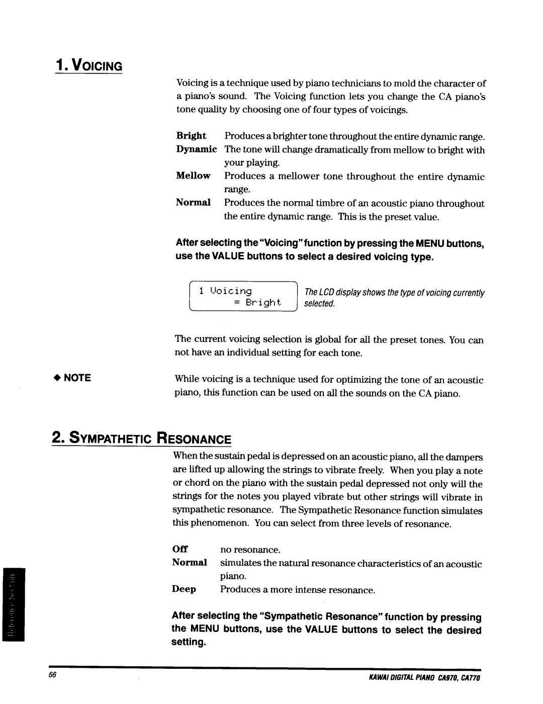 Kawai CA970, CA770 manual 