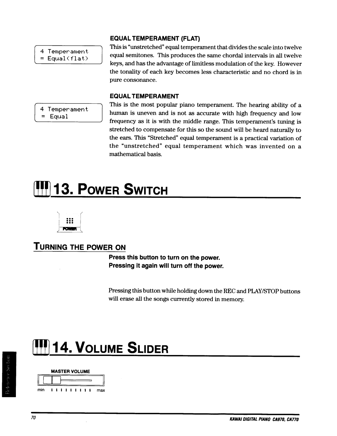 Kawai CA970, CA770 manual 
