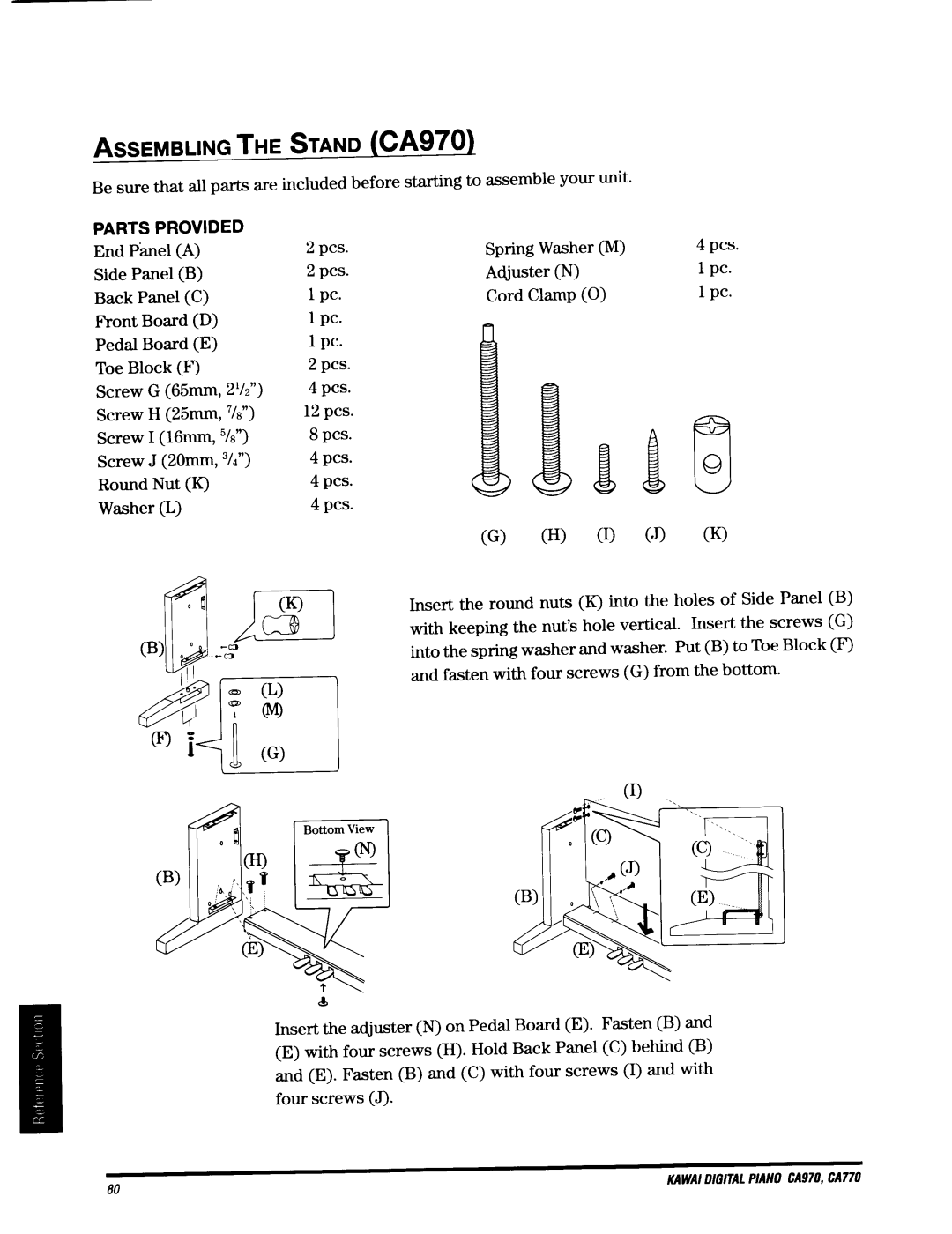 Kawai CA970, CA770 manual 