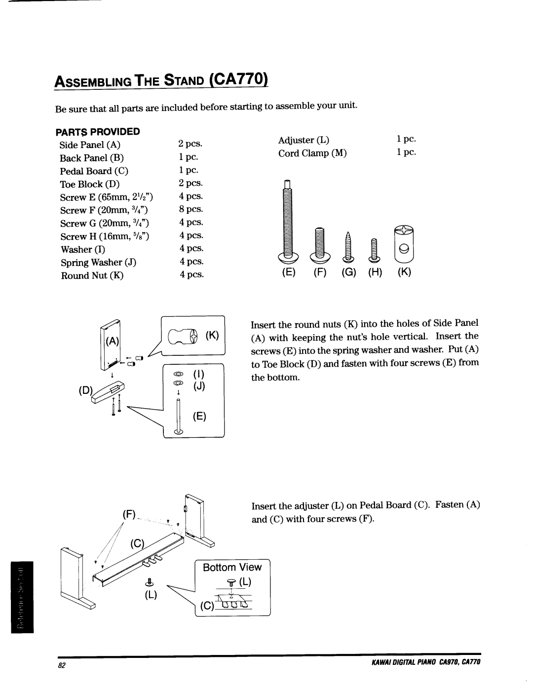 Kawai CA970, CA770 manual 