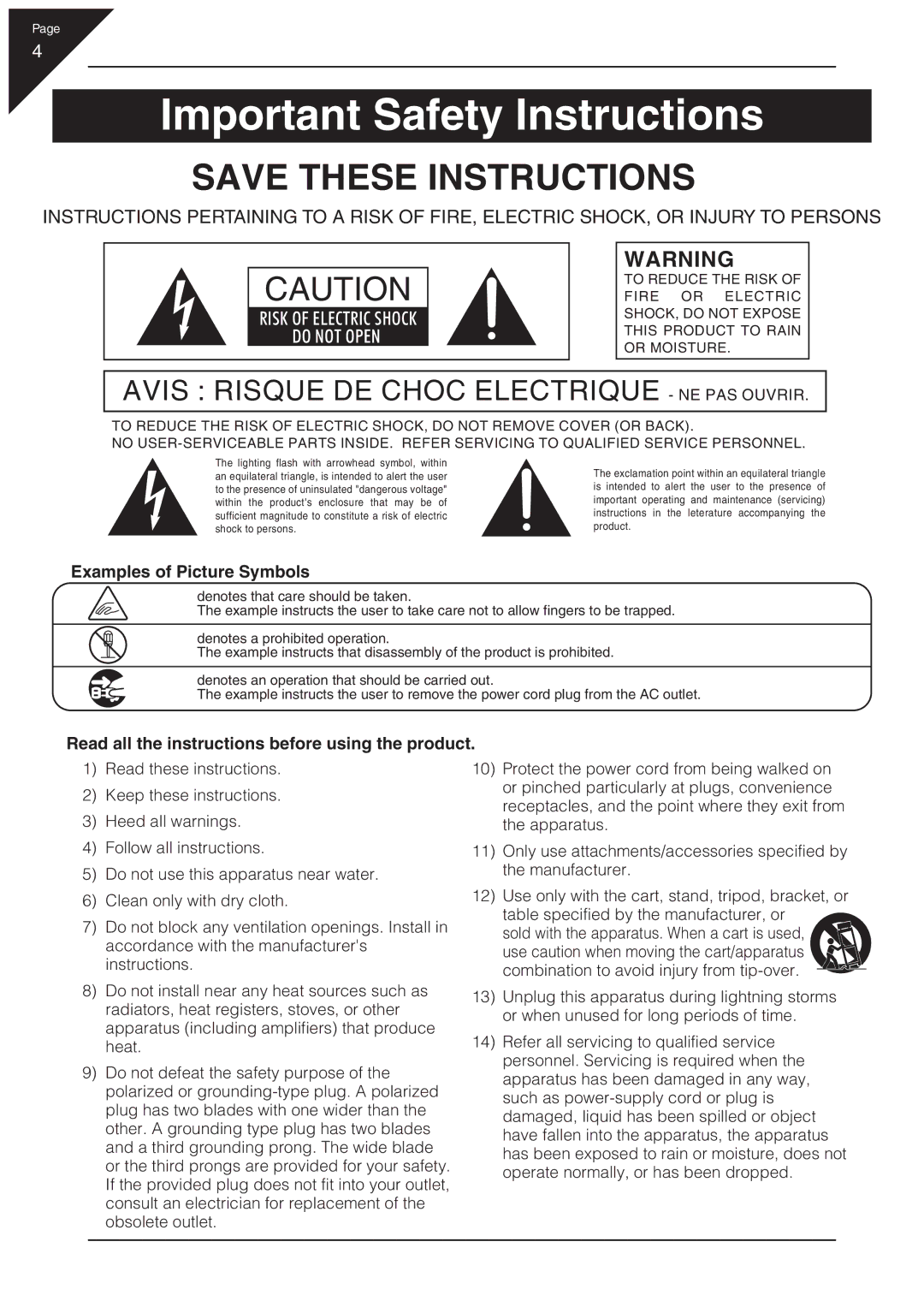 Kawai CN21 manual Important Safety Instructions 