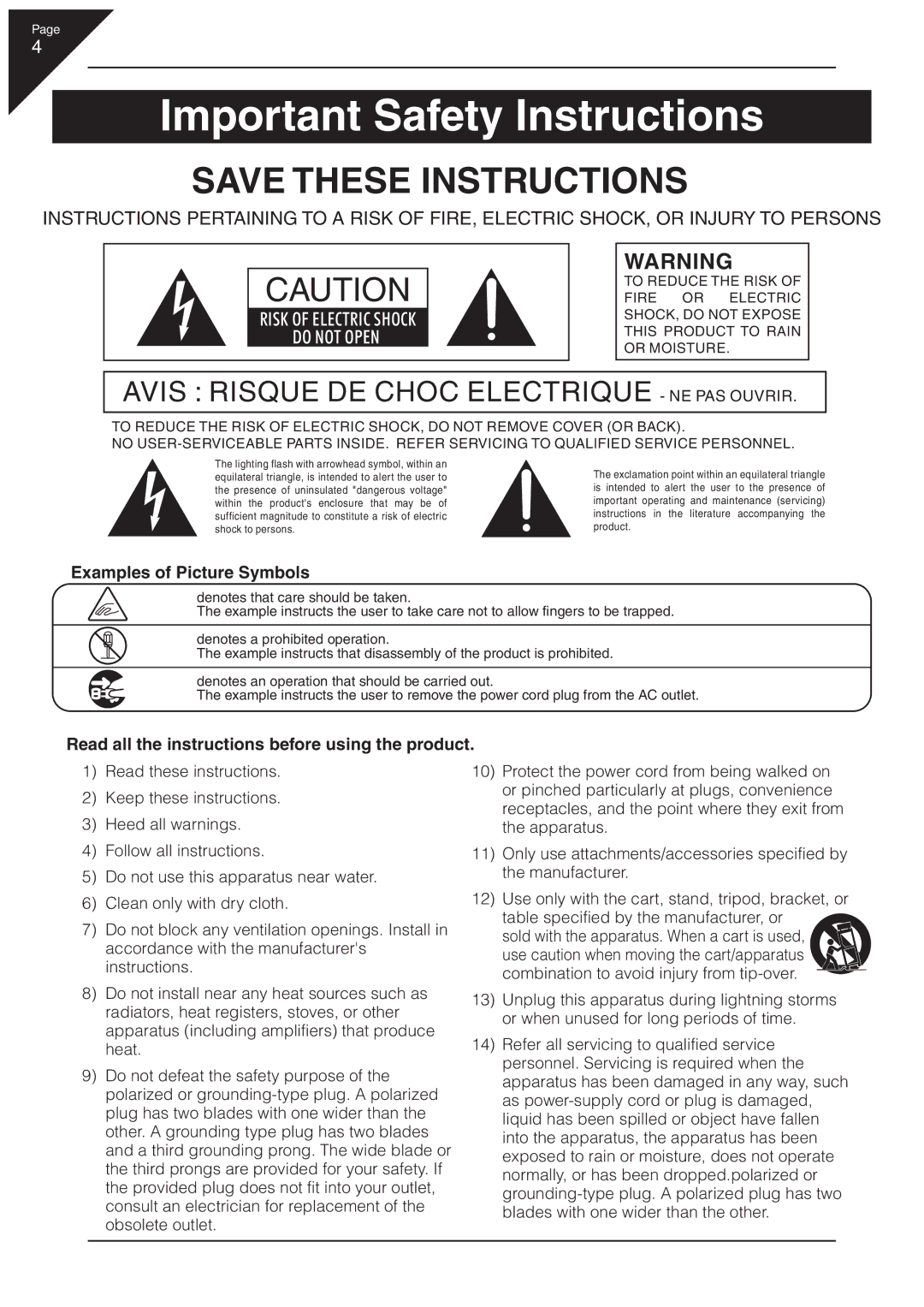 Kawai CN22 manual Important Safety Instructions 