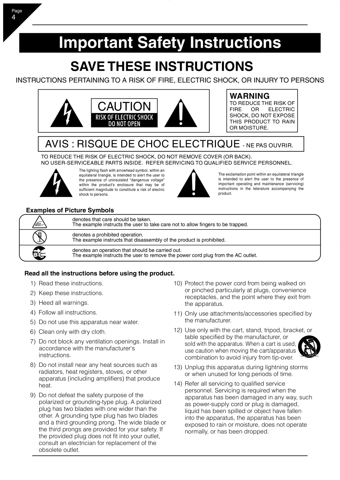 Kawai CN33 manual Important Safety Instructions 