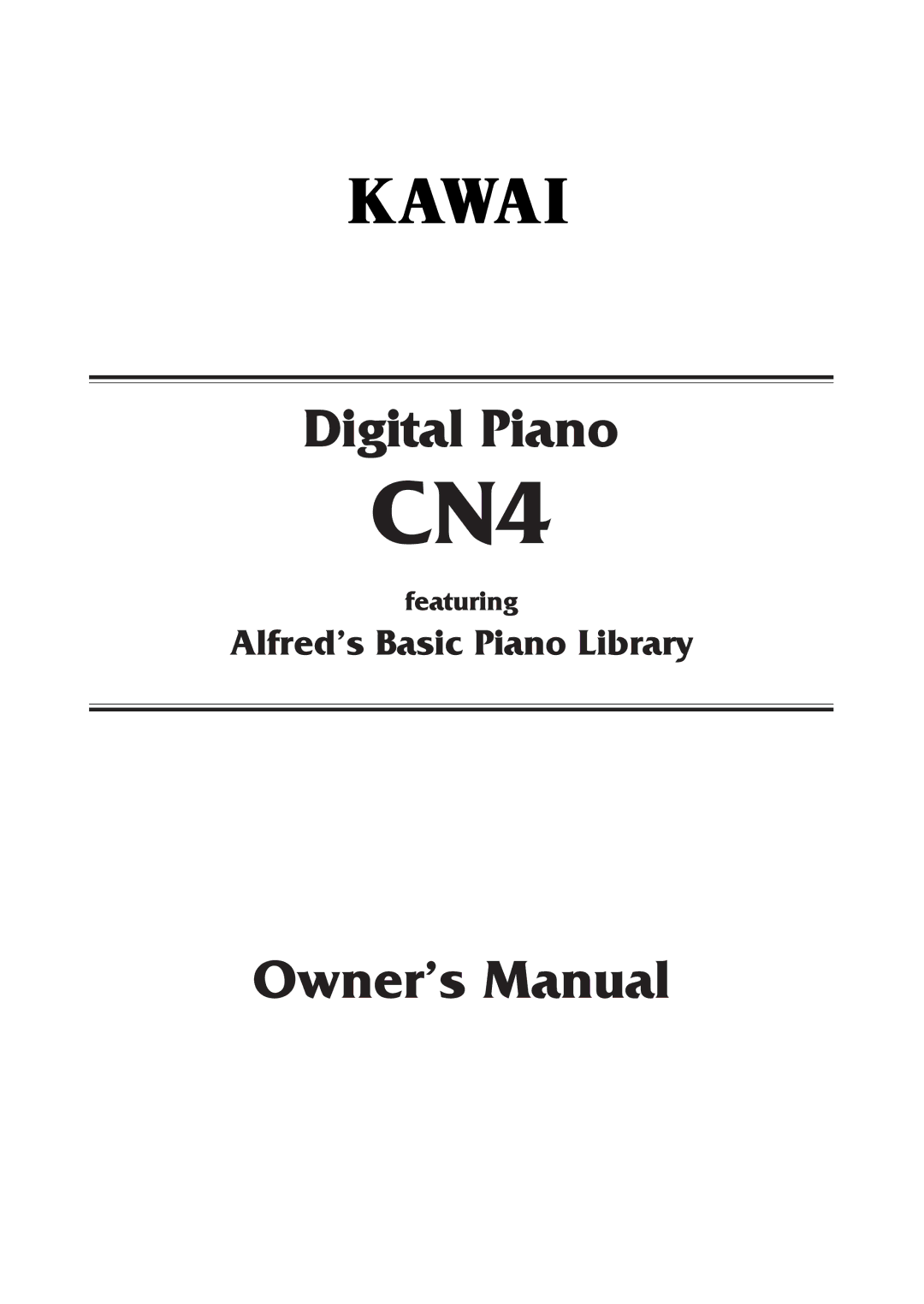 Kawai CN4 manual 