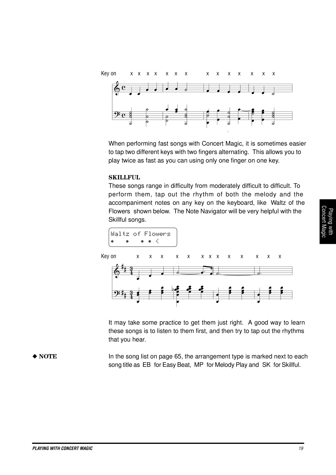 Kawai CN4 manual Waltz of Flowers, Skillful 