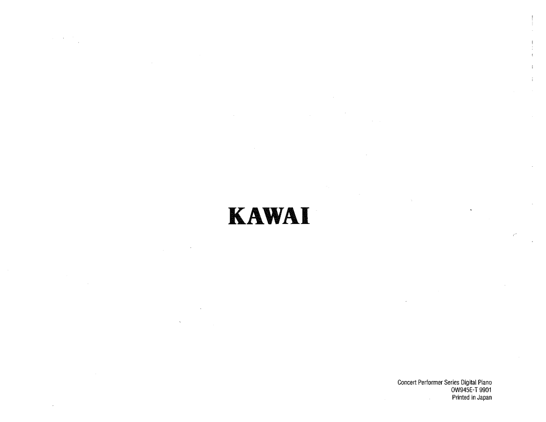 Kawai CP110 manual 