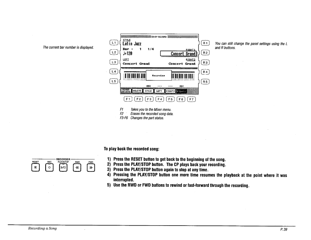 Kawai CP110 manual 