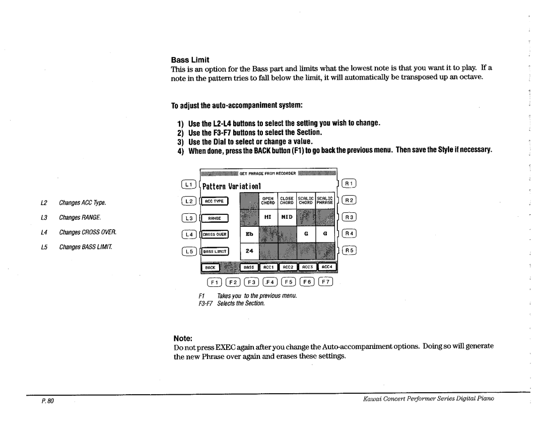 Kawai CP110 manual 