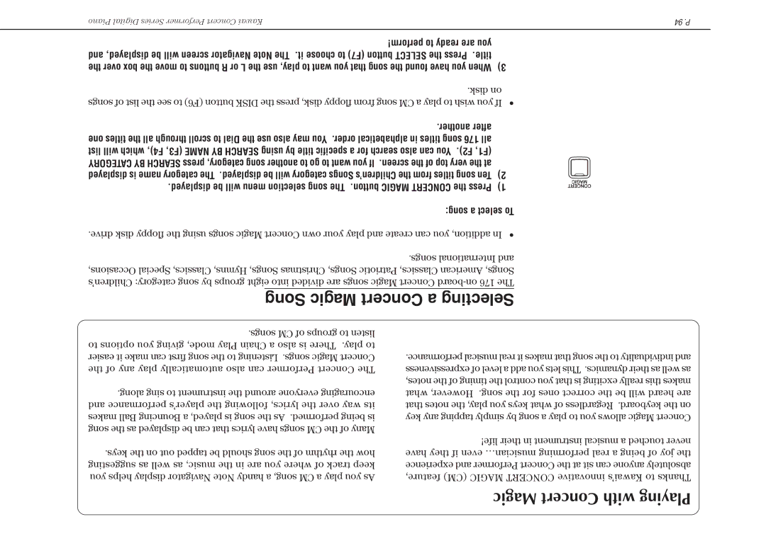 Kawai CP117 manual Disk on, Another after 