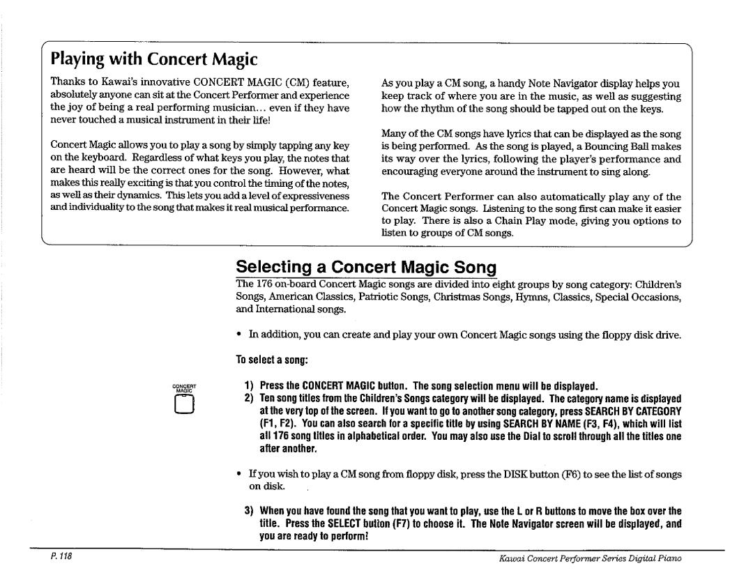 Kawai CP187, CP177, CP207 manual 