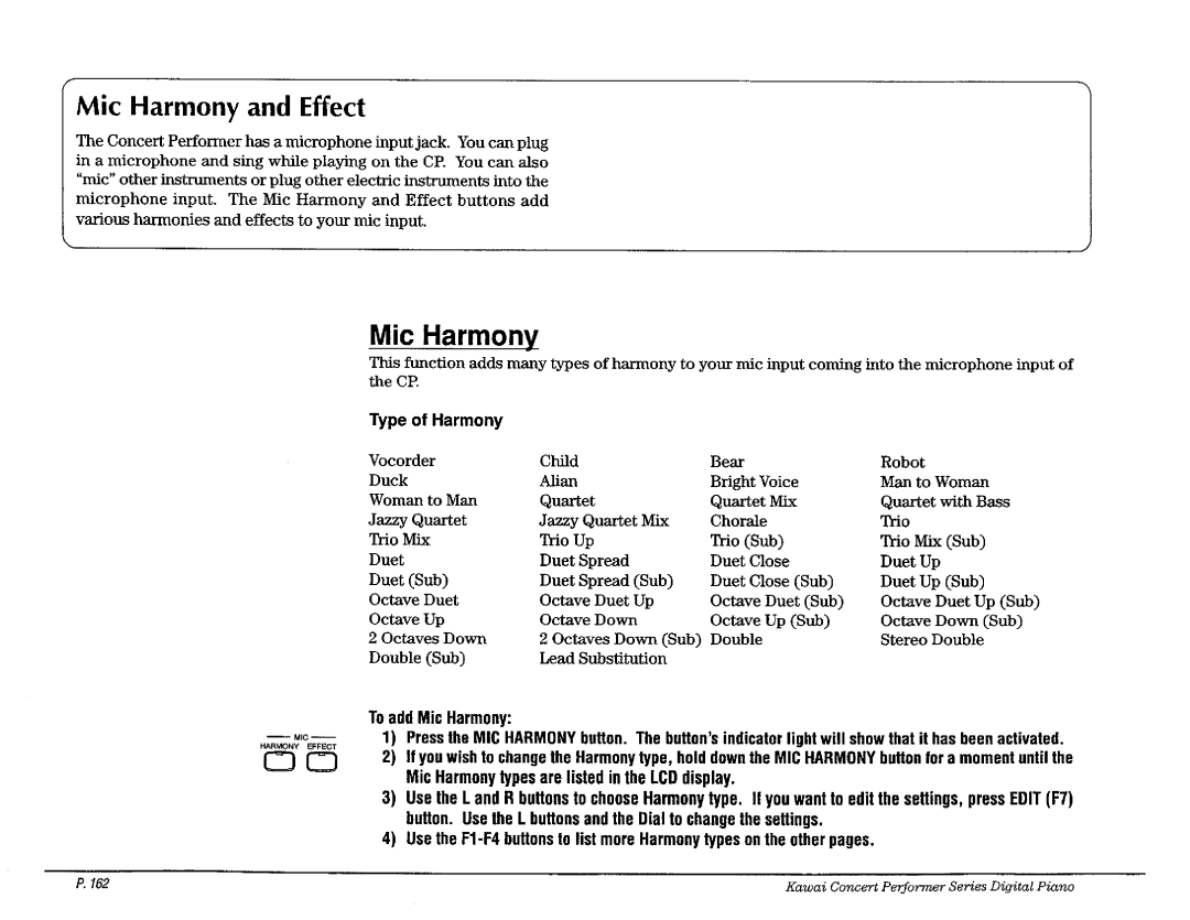 Kawai CP207, CP177, CP187 manual 