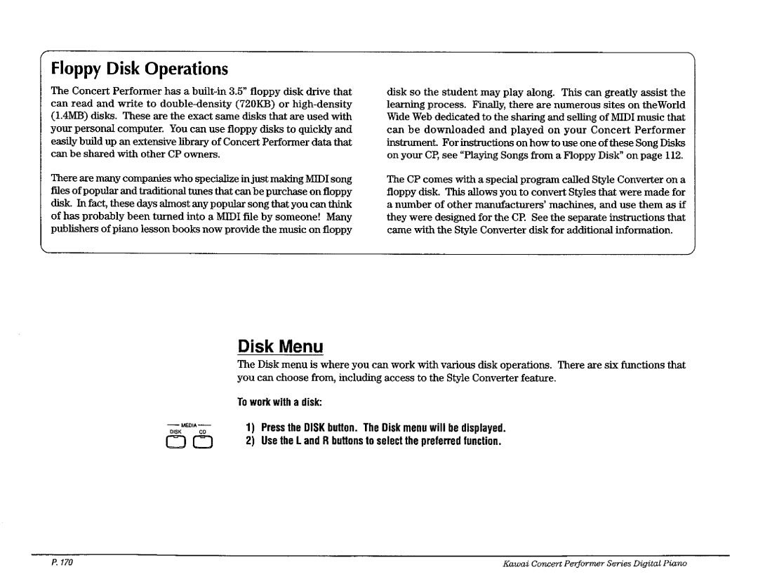 Kawai CP177, CP207, CP187 manual 