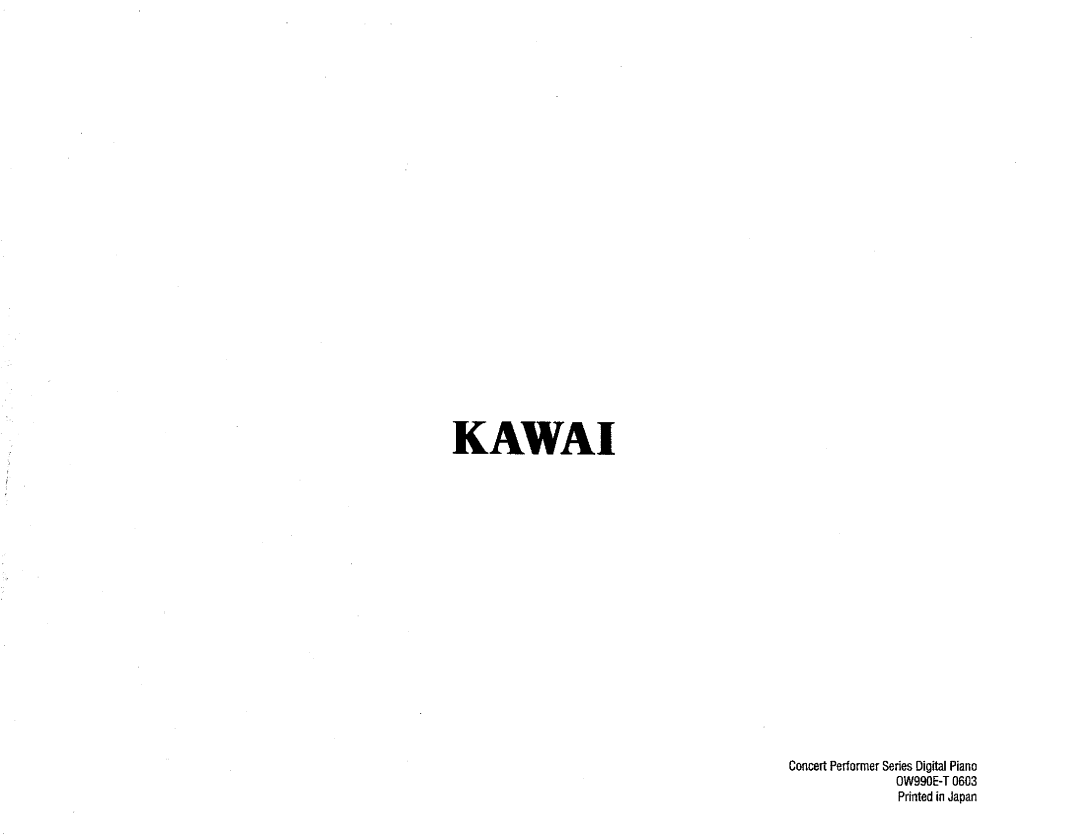 Kawai CP177, CP207, CP187 manual 