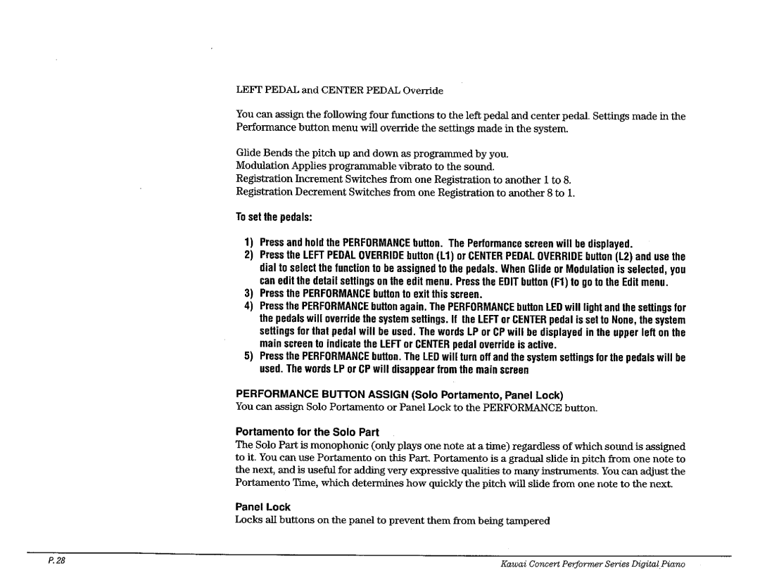 Kawai CP187, CP177, CP207 manual 
