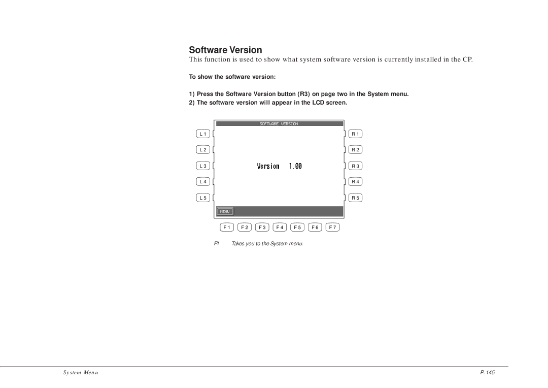 Kawai CP205/CP185 manual Software Version 