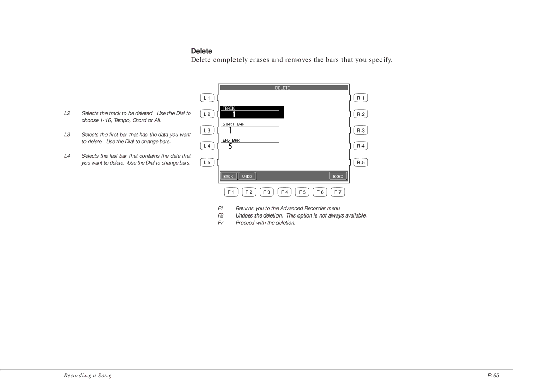 Kawai CP205/CP185 manual Delete 