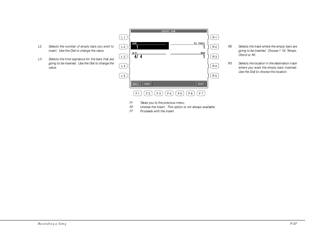 Kawai CP205/CP185 manual Recording a Song 