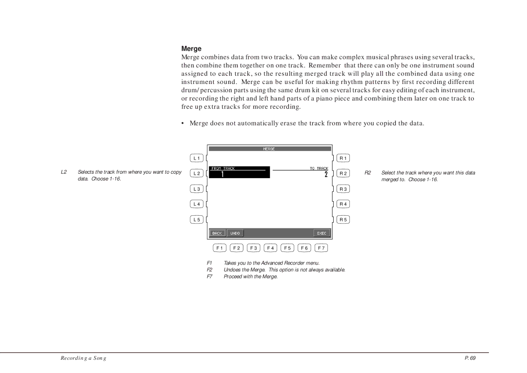 Kawai CP205/CP185 manual Merge 