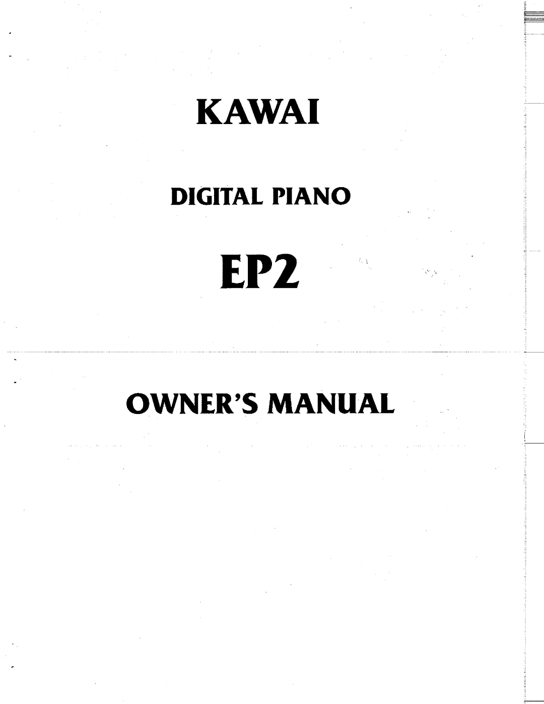 Kawai EP2 manual 