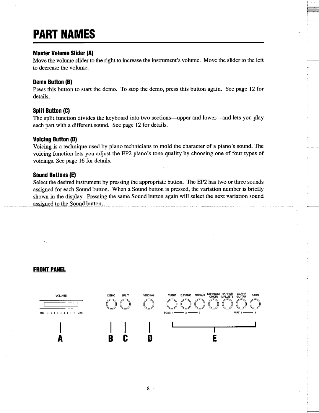 Kawai EP2 manual 